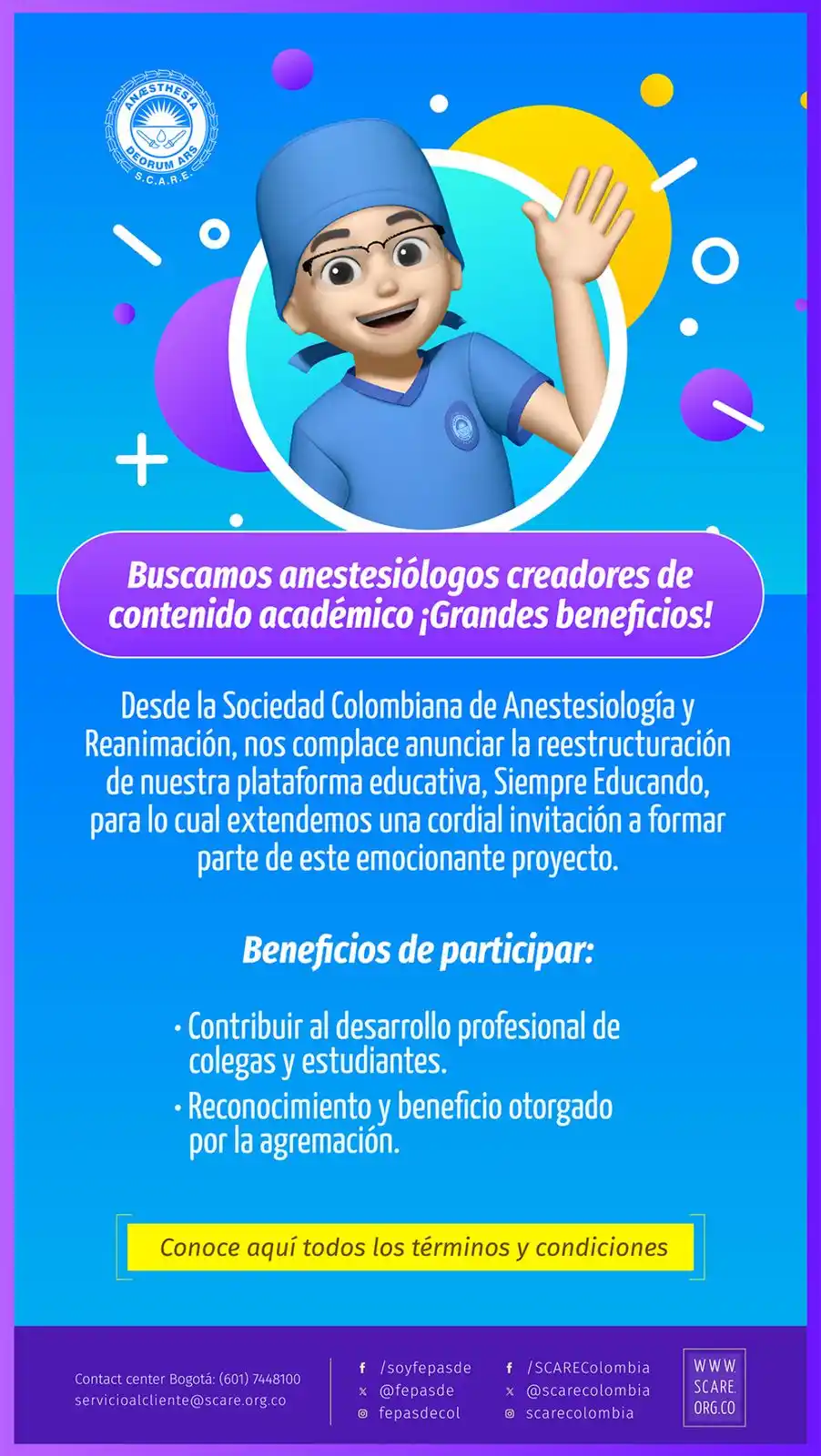 Image from S.C.A.R.E.: 🚀 Tu experiencia puede transformar nuestra comunidad de anestesiologí...