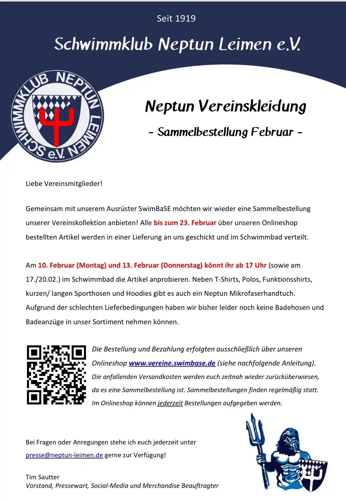 Schwimmklub Neptun Leimen e.V. post