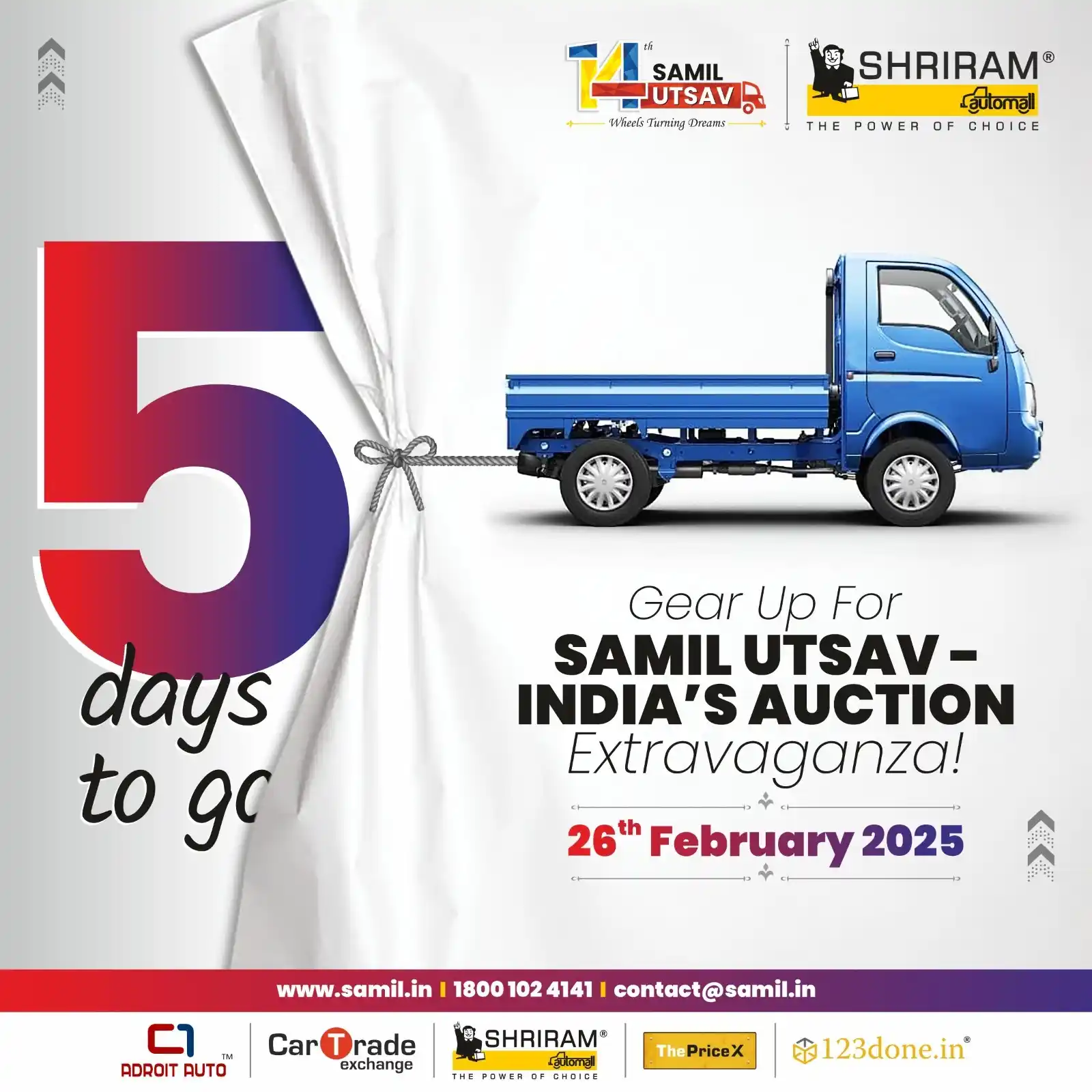 Image from Shriram Automall India Limited: 🚗💨 Rev up your engines and fasten your seatbelts! *Just 5 days to go...
