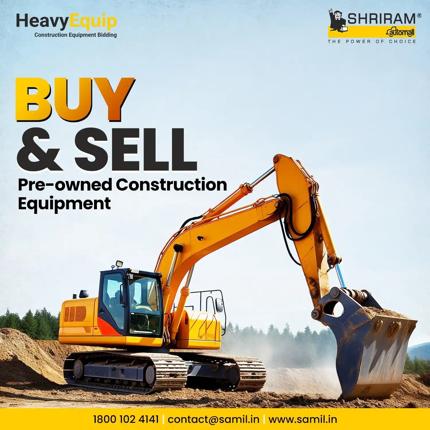 Image from Shriram Automall India Limited: Build Your Success with *Pre-Owned Construction Equipment* at Shriram ...