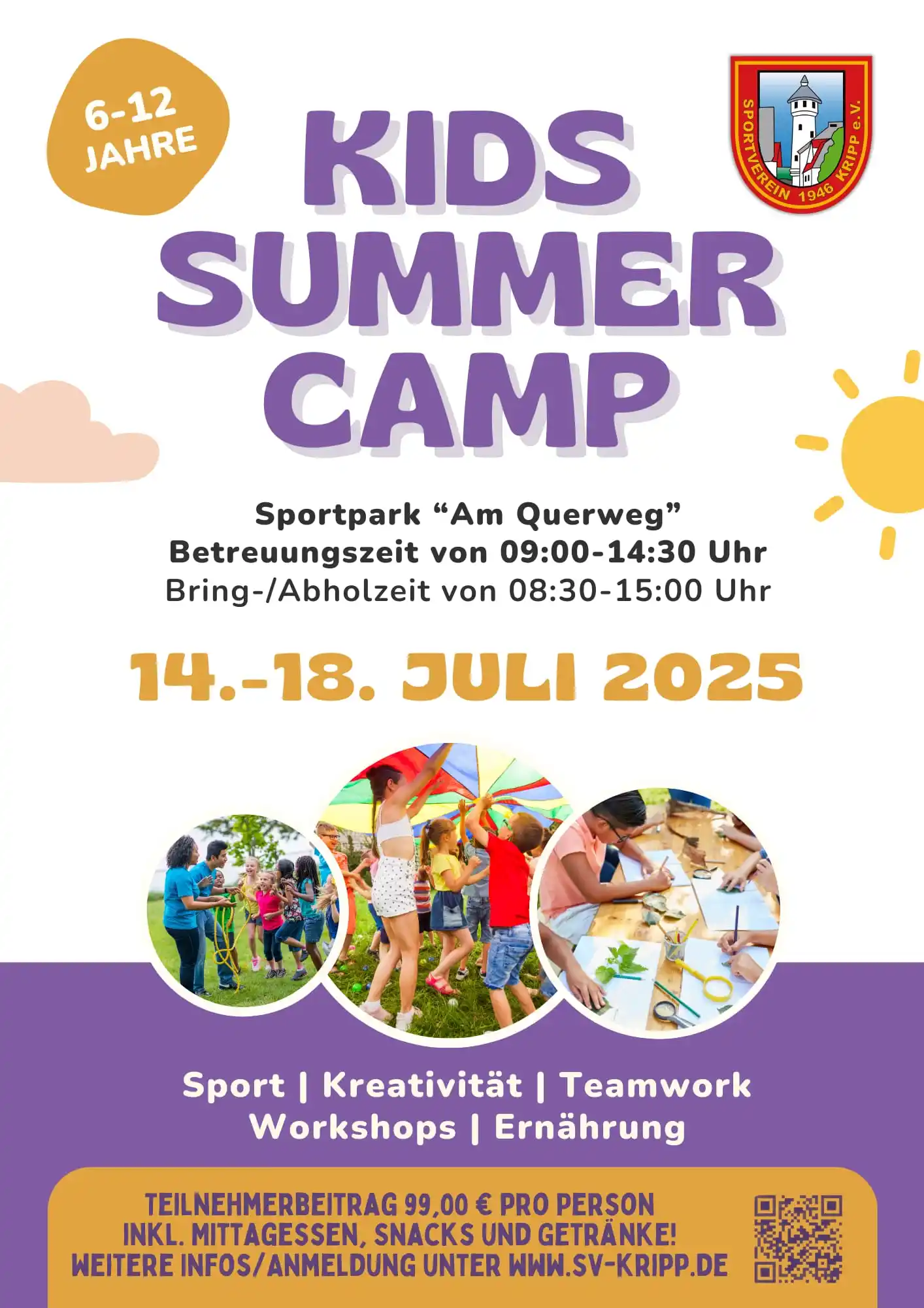 Image from Sportverein 1946 Kripp e.V.: Kids Summer Camp 2025 – Eine Woche voller Spaß, Sport und Abenteuer! W...