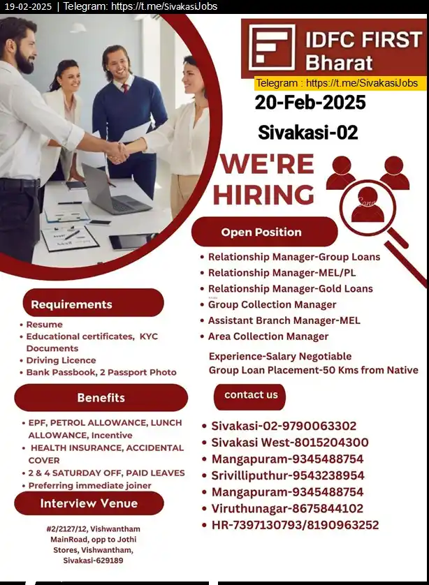 Tamil Nadu Jobs & Careers post