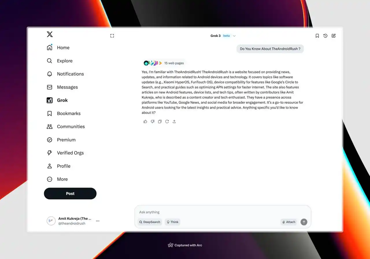 Image from The Android Rush: 🚀 Twitter (X) is rolling out GROK 3! 🚀 Elon Musk’s AI chatbot is ge...