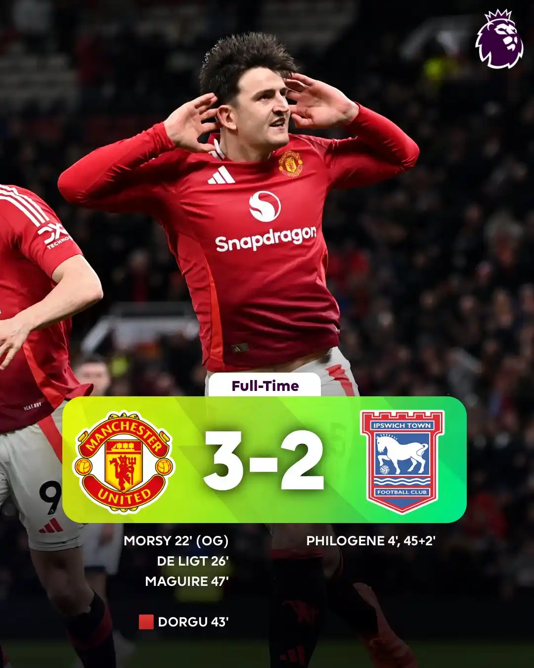 Image from The Sports Planet ⚽: Man Utd overcome Ipswich after a frantic first half at Old Trafford 😰...
