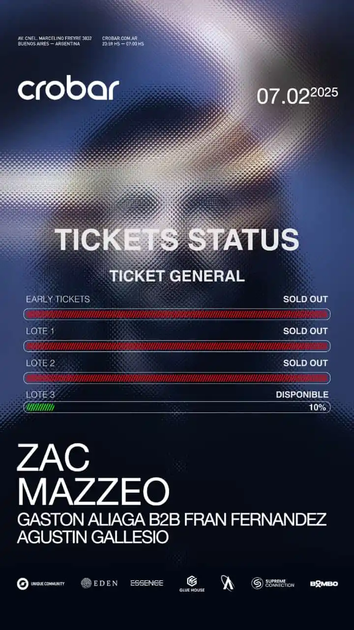 Image from Ticket Sound: Hoy Viernes en Crobar💣 *ZAC | MAZZEO* Últimos tickets 🎟️ > https://...
