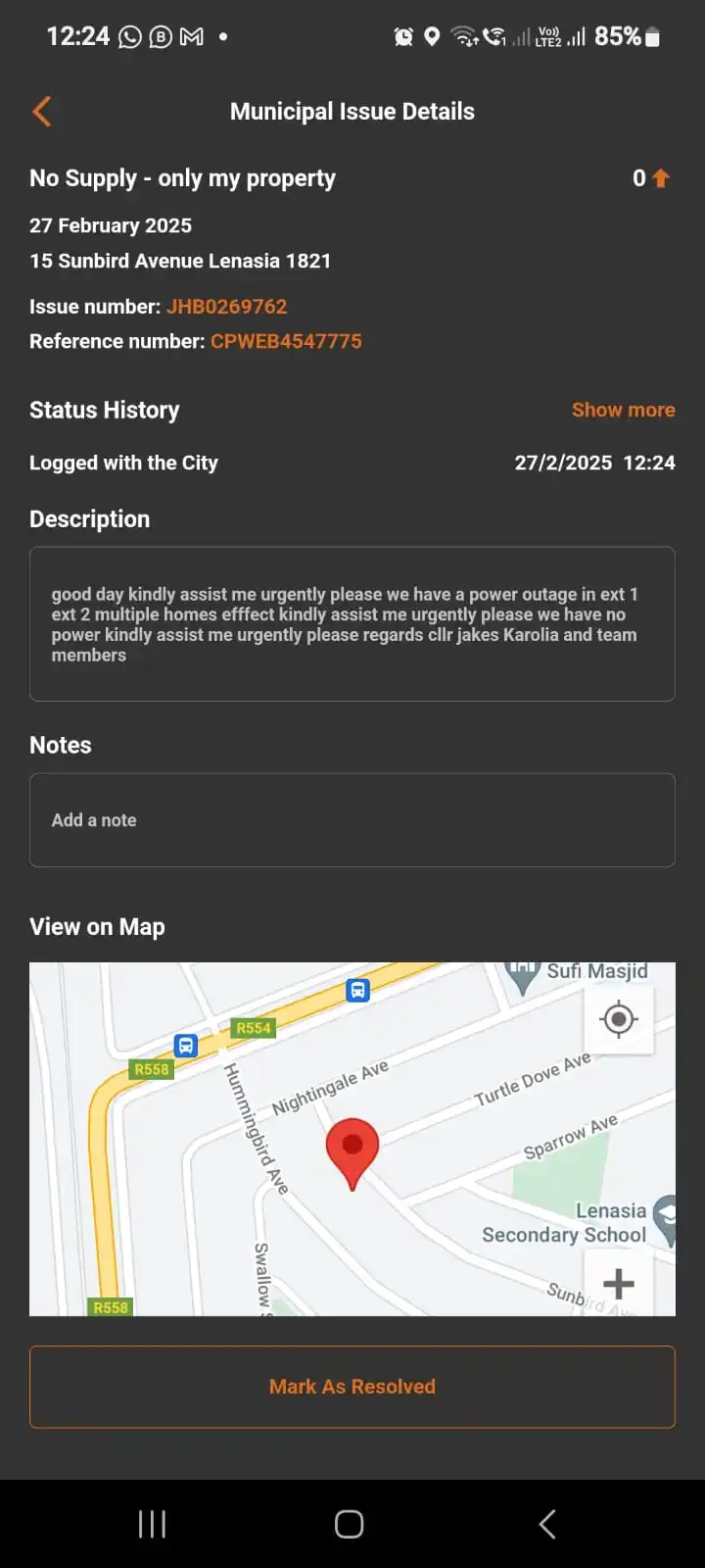 Image from View My CHANNEL LINK: .*‼️💥POWER OUTAGE IN EXT 1 AND2️(BLOCK 16)‼️💥* DATE: 27 February 2...